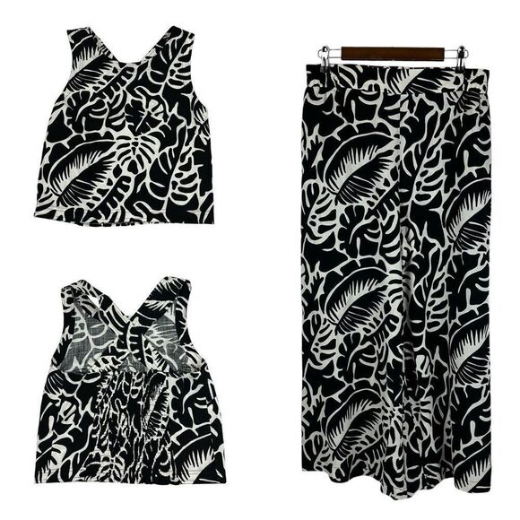 Rose & Olive Black Cream 2 Piece Set size Large - Picture 1 of 9